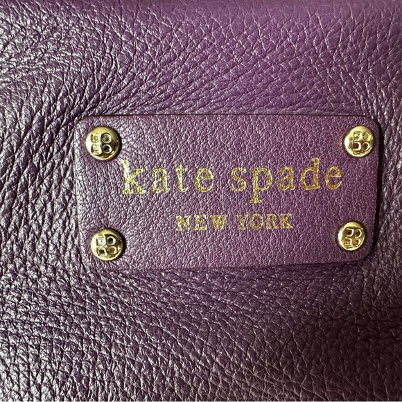 Kate Spade dark purple soft pebbled leather Hobo - Picture 3 of 6